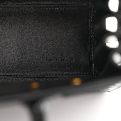 Saint Laurent Calfskin Crocodile Embossed Nano Sac De Jour Black 7 of 11