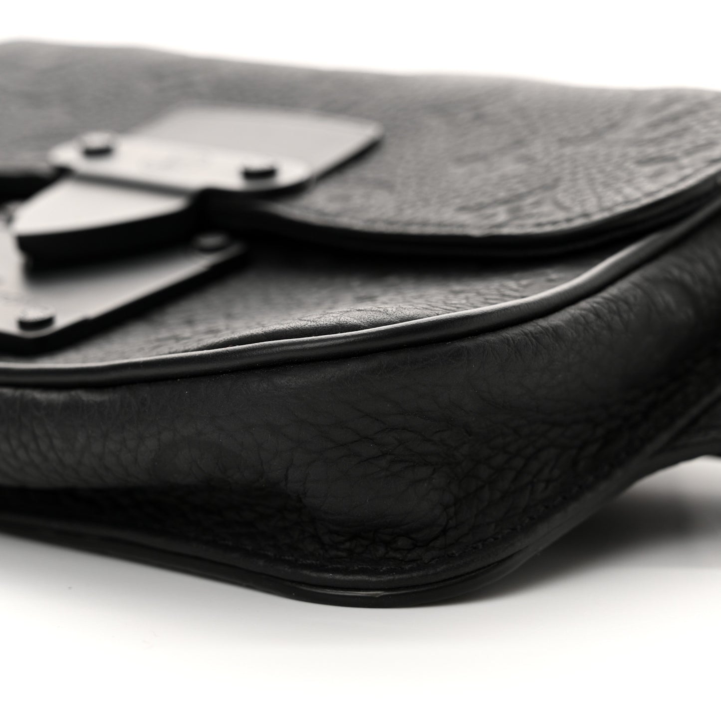 Taurillon Monogram S Lock Sling Bag Black