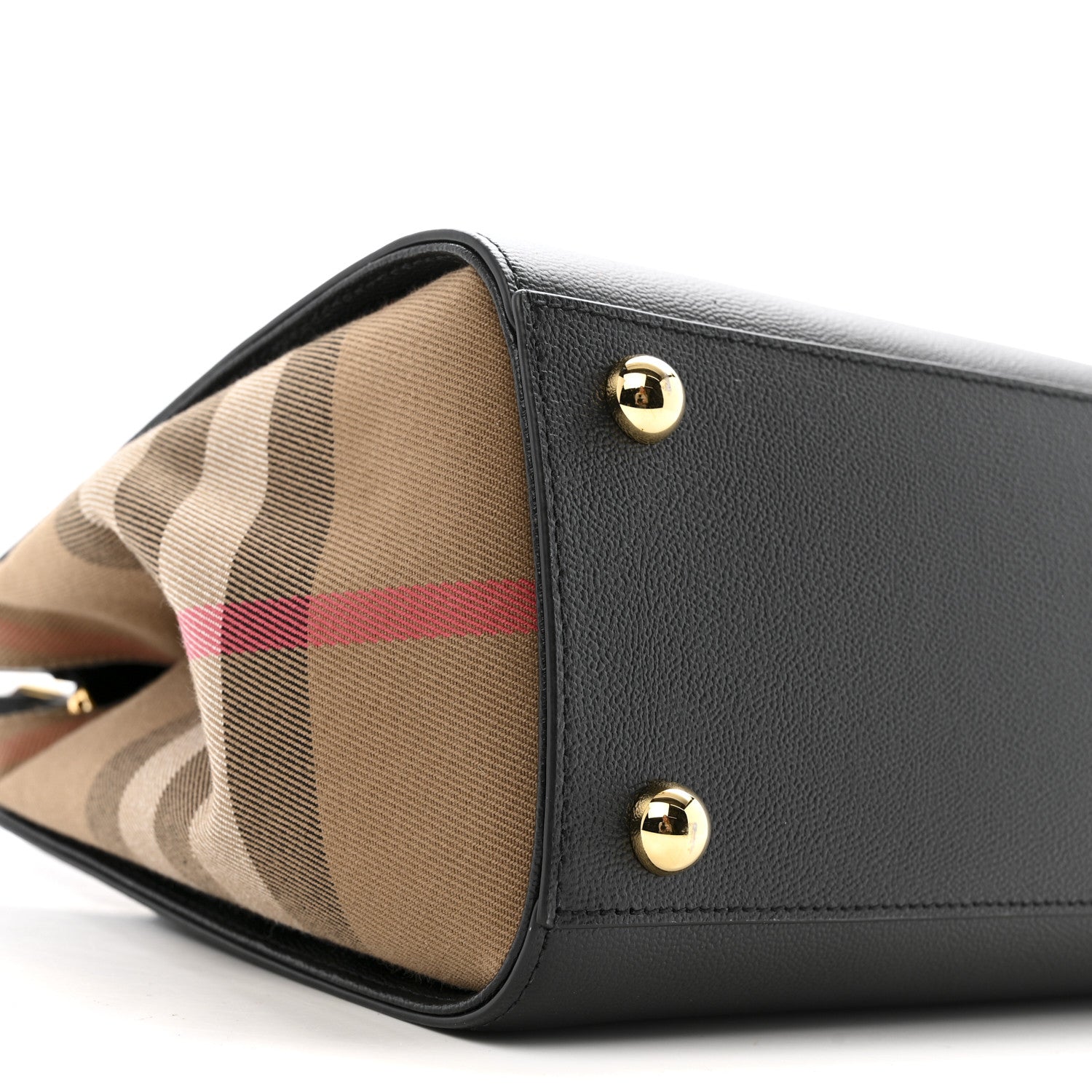 Burberry Calfskin Mega Check Small Banwell Tote Black 9 of 11
