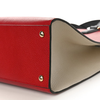 Gucci Dollar Calfskin Large Soho Top Handle Satchel Hibiscus Red Mystic White Blue 9 of 9