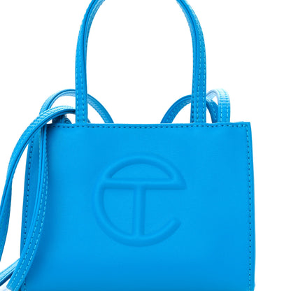 Telfar Vegan Leather Small Shopping Bag Cyan 7 of 10