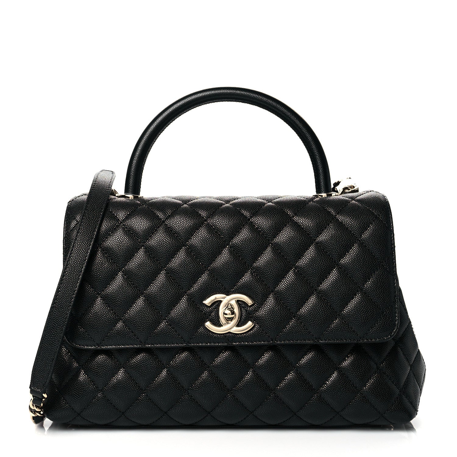 Chanel Caviar Quilted Small Coco Handle Flap Black 1 of 11