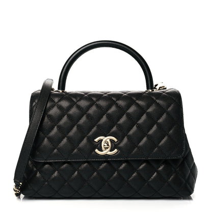 Chanel Caviar Quilted Small Coco Handle Flap Black 1 of 11