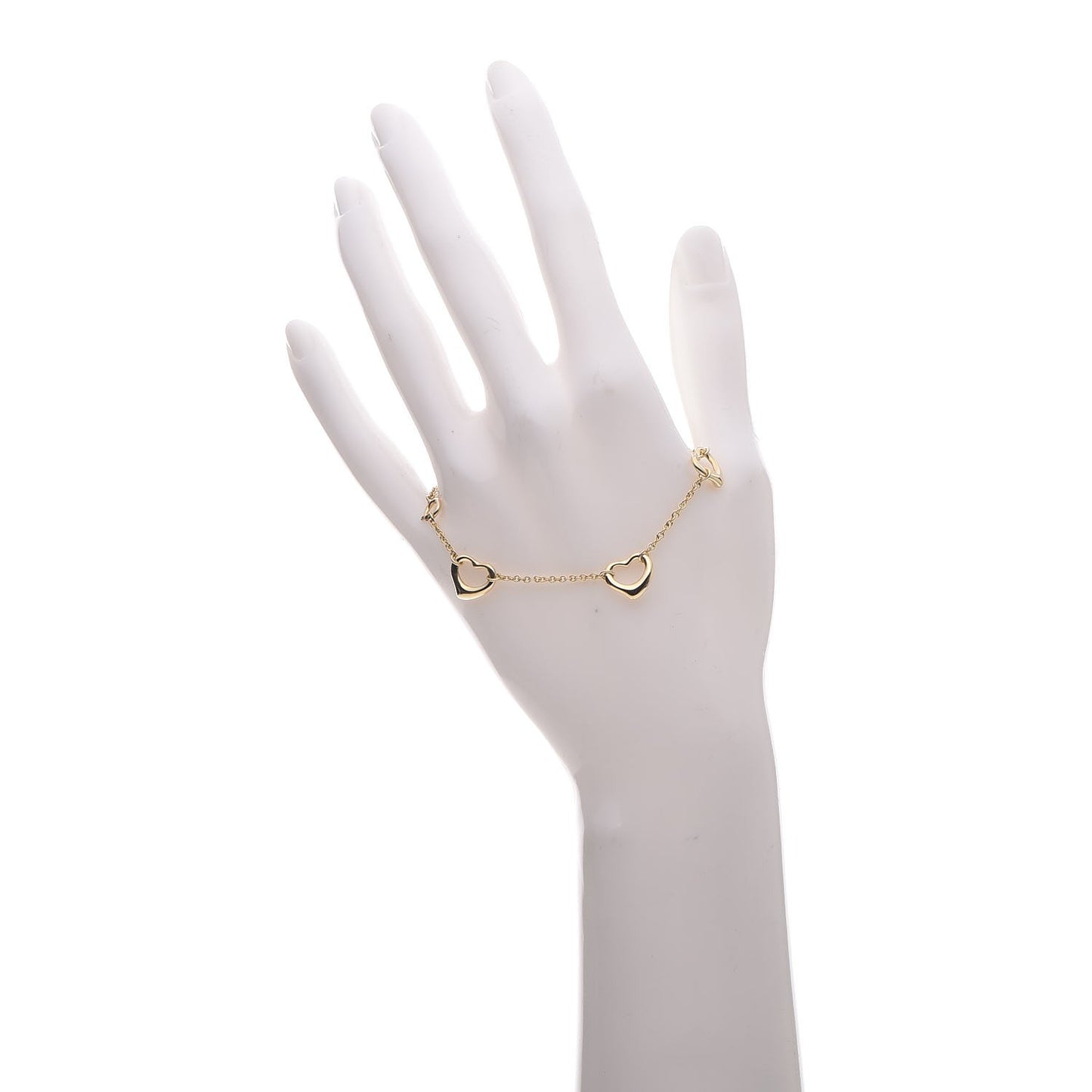18K Yellow Gold Elsa Peretti 5 Open Heart Bracelet