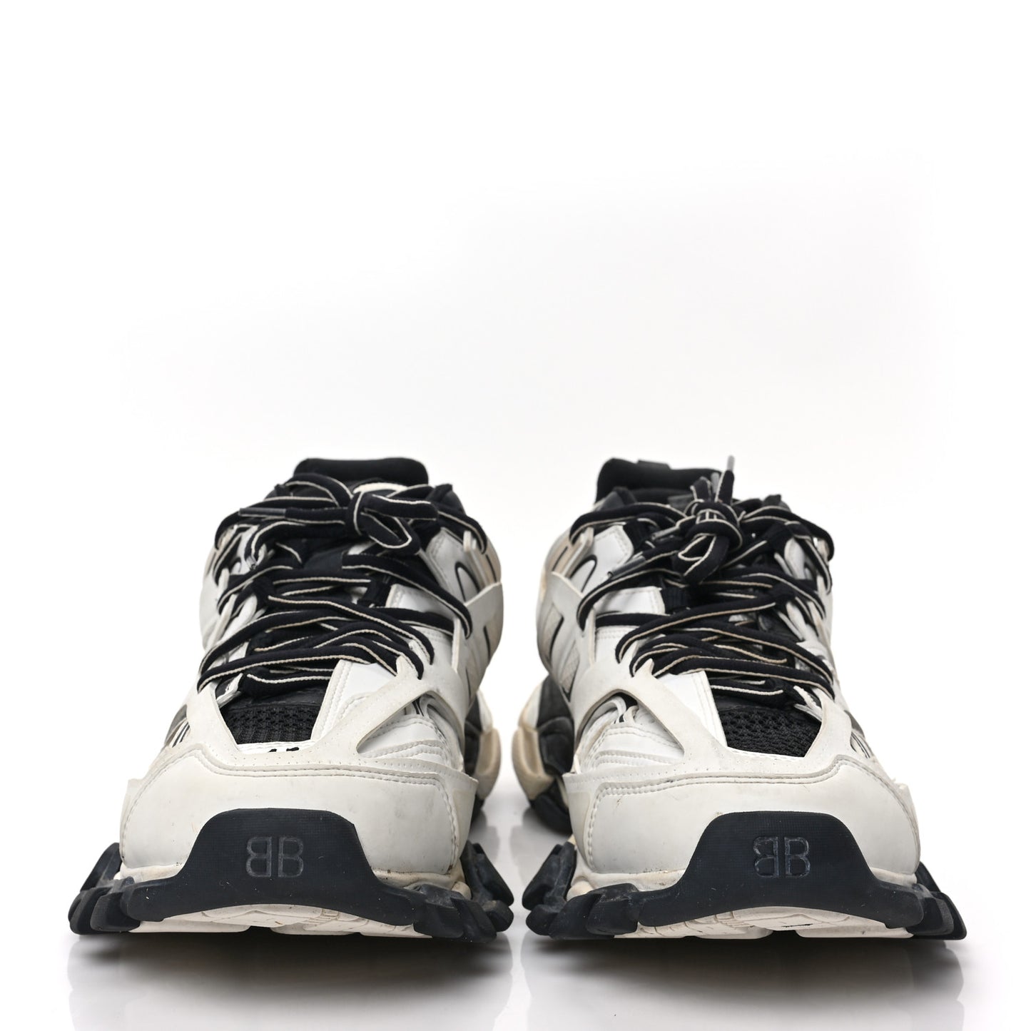 Mesh Nylon Worn Out Effect Womens Track Sneakers 41 White Black
