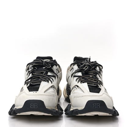 Balenciaga Mesh Nylon Worn Out Effect Womens Track Sneakers 41 White Black 2 of 7