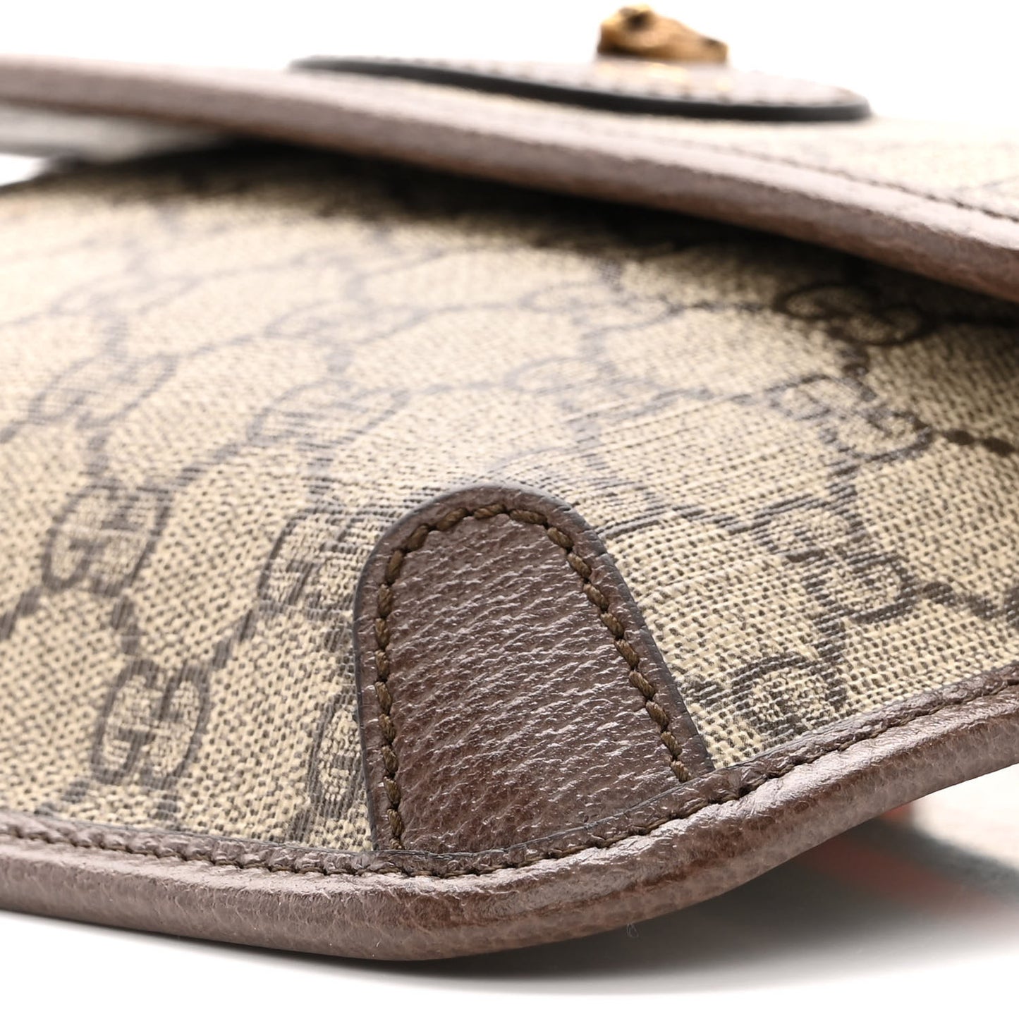 GG Supreme Monogram Neo Vintage Web Belt Bag Brown