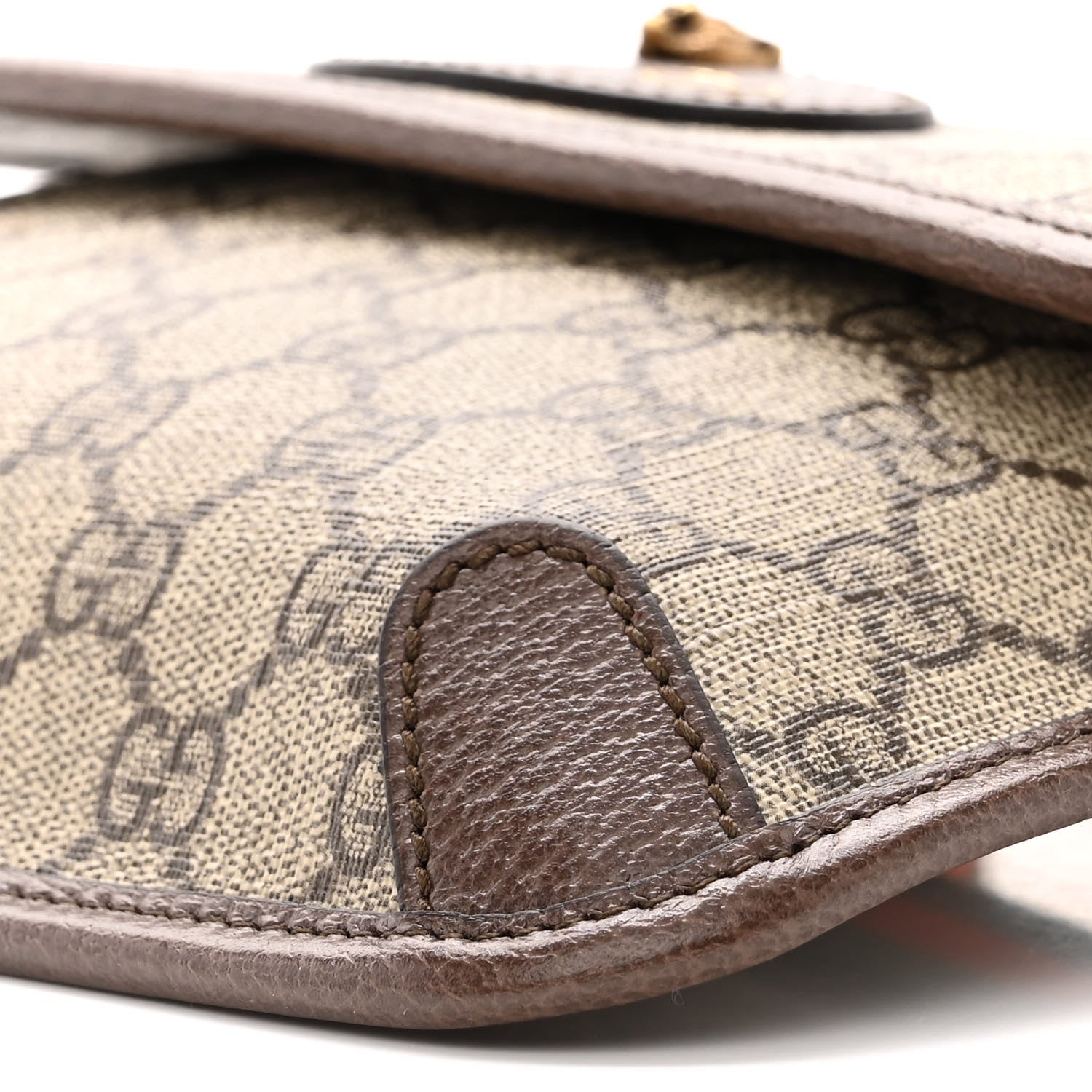 Gucci GG Supreme Monogram Neo Vintage Web Belt Bag Brown 11 of 11