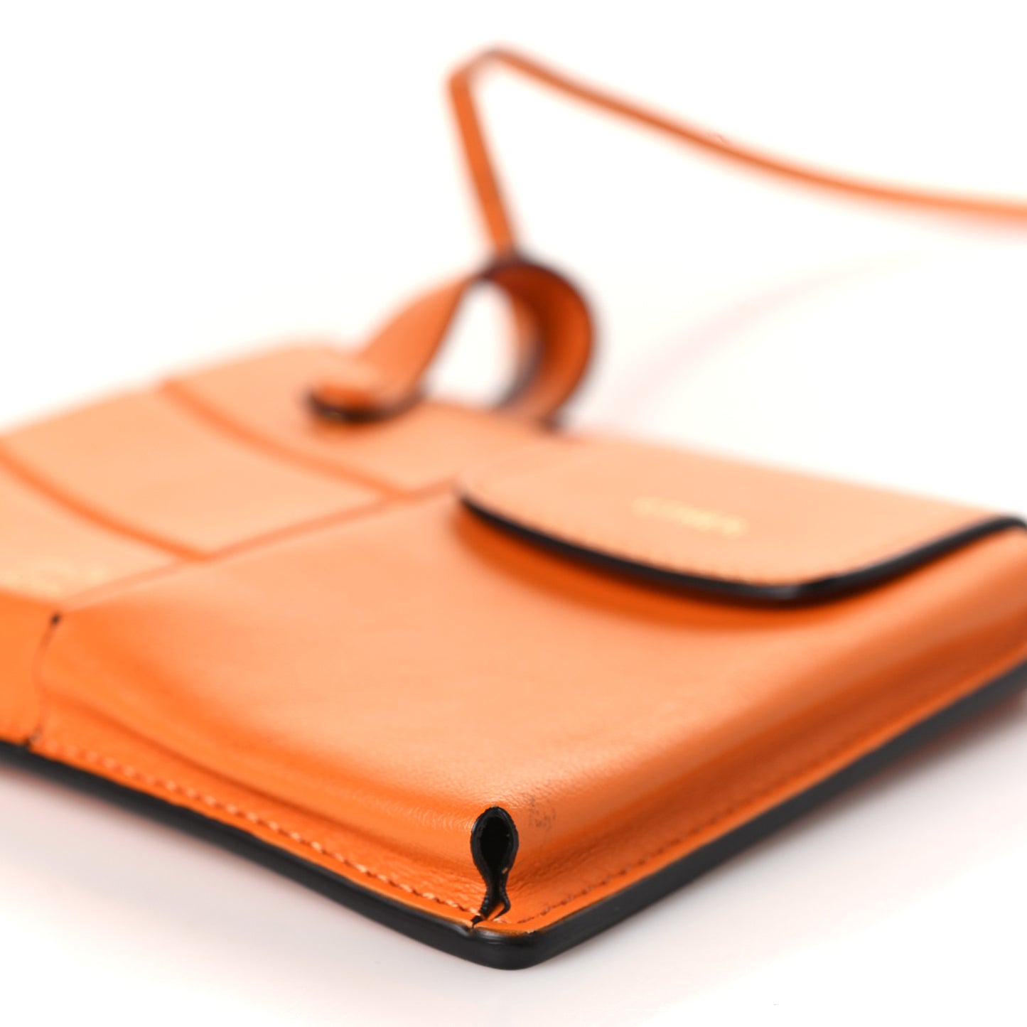 Vitello Grace Matte Two Pocket Mini Crossbody Aranciata