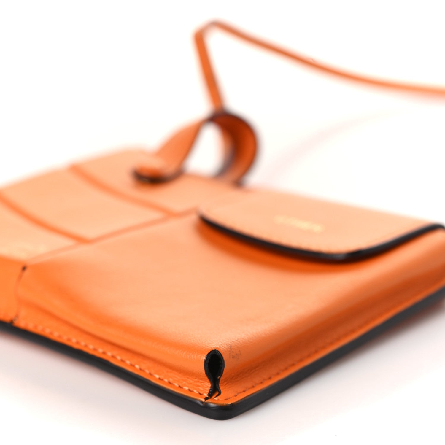 Fendi Vitello Grace Matte Two Pocket Mini Crossbody Aranciata 7 of 7