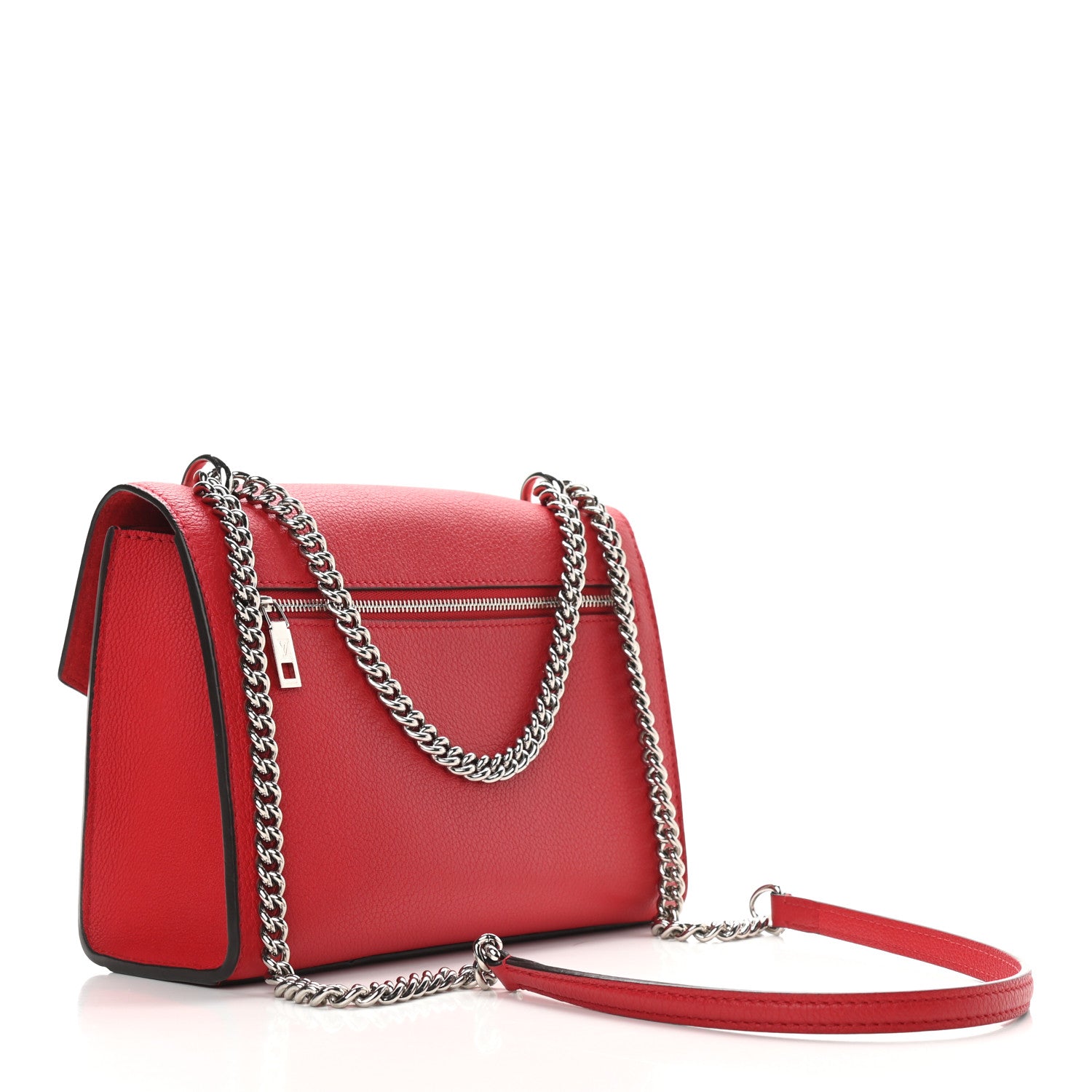 Louis Vuitton Soft Calfskin Mylockme Chain Bag BB Rubis 3 of 9