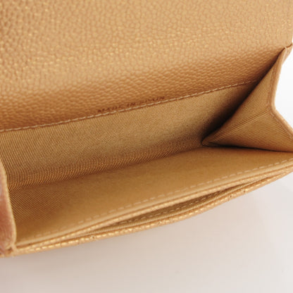 Chanel Metallic Caviar Quilted Card Holder Gold 8 of 8