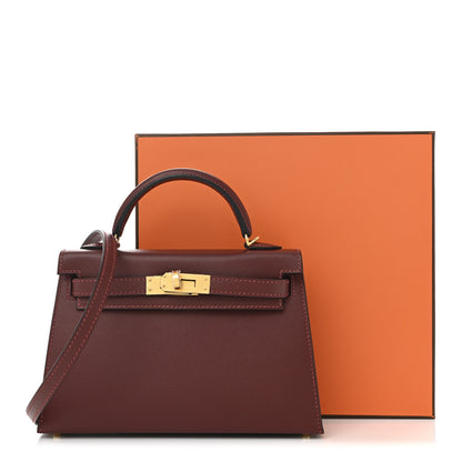 Hermes Madame Calfskin Mini Kelly Sellier 20 Rouge H 11 of 11