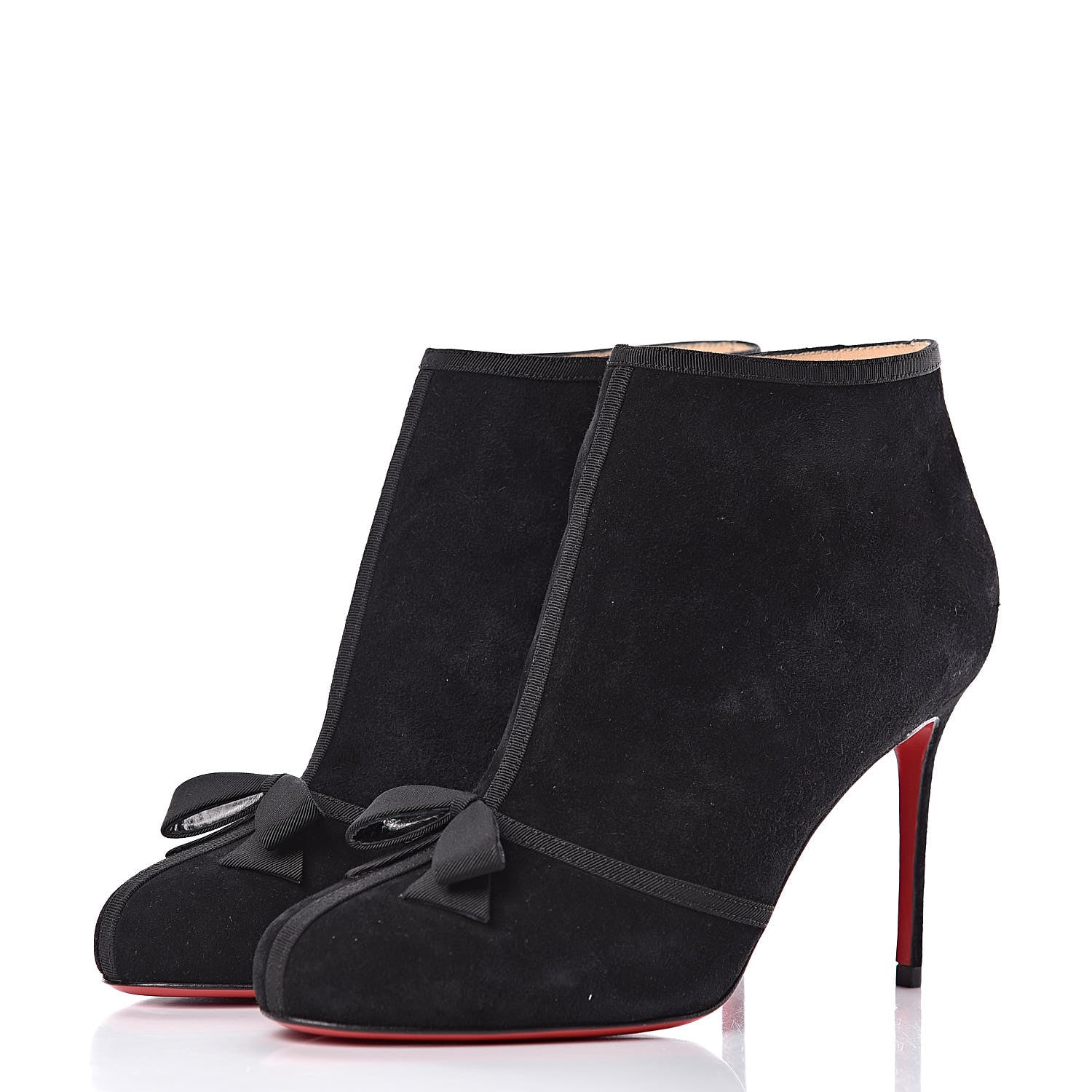 Christian Louboutin Veau Velours Arnoeud 85 Ankle Boots 38.5 Black 3 of 8