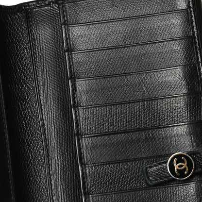 Chanel Grained Calfskin CC Button Long Wallet Black 13 of 14