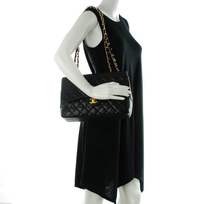 Chanel Caviar Quilted Jumbo Single Flap Black 2 of 8