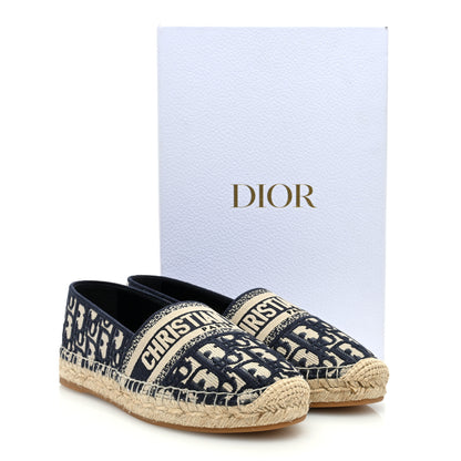 Christian Dior CHRISTIAN DIOR Oblique Embroidered Granville 15mm Espadrilles 39.5 Deep Blue 10 of 10