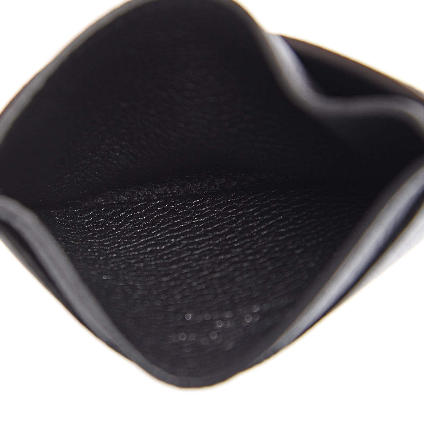 Calfskin Lockme Card Holder Black