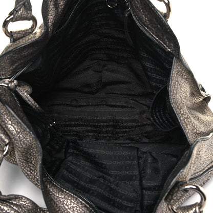 Celine Metallic Calfskin Bittersweet Hobo Pewter 5 of 9