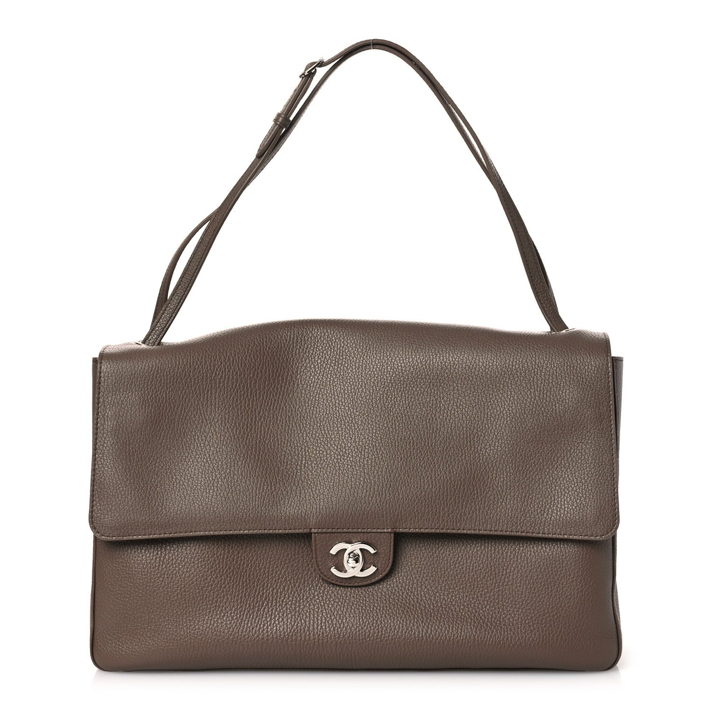 Grained Calfskin Souplissimo Maxi Flap Light Brown