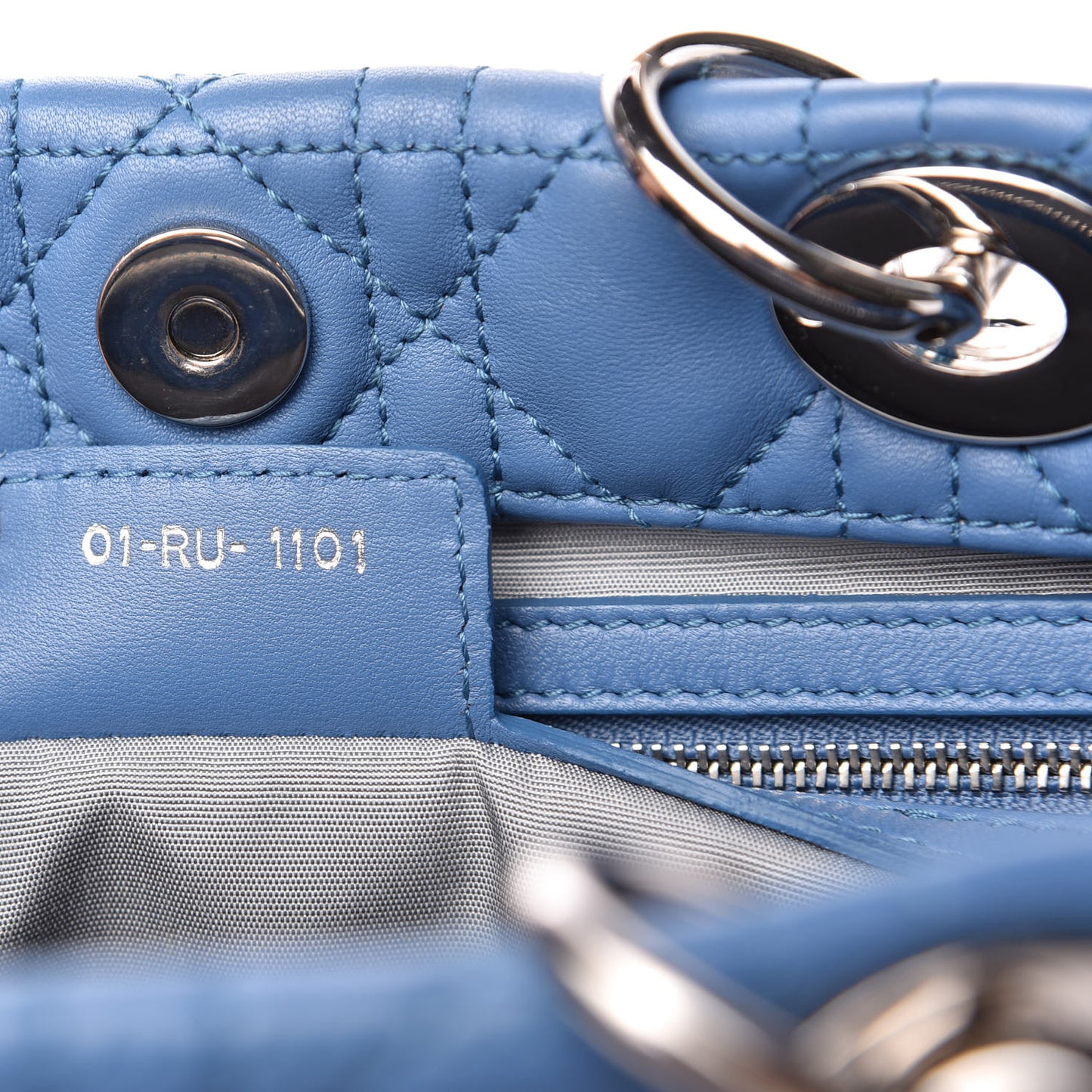Lambskin Cannage Small Dior Soft Shopping Tote Blue