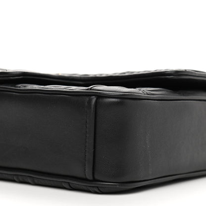 Prada Nappa Gaufre Medium Chain Flap Shoulder Bag Black 9 of 11