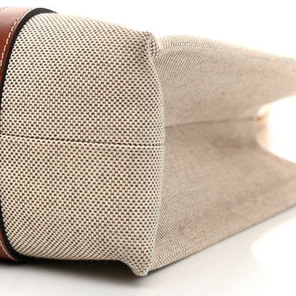 Chloe Cotton Calfskin Medium Woody Ribbon Tote White Brown 10 of 11