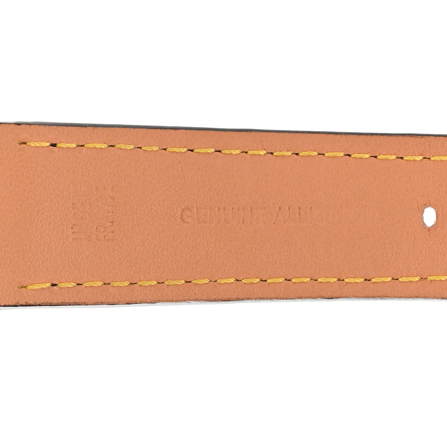 Alligator Tambour Watch Strap Brown