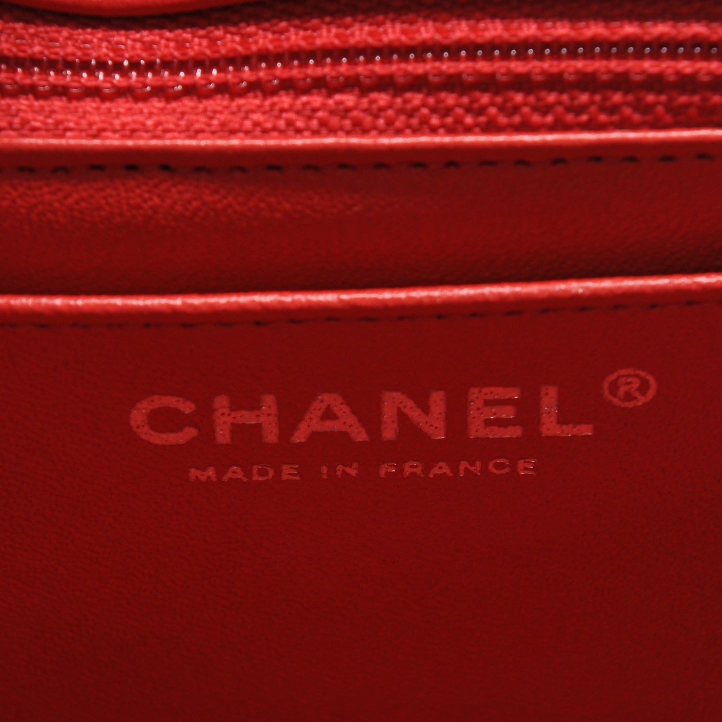 Caviar Quilted Mini Square Flap Red