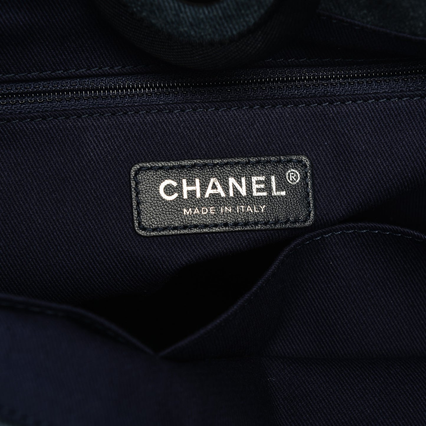 Canvas Sequin Small Deauville Tote Blue