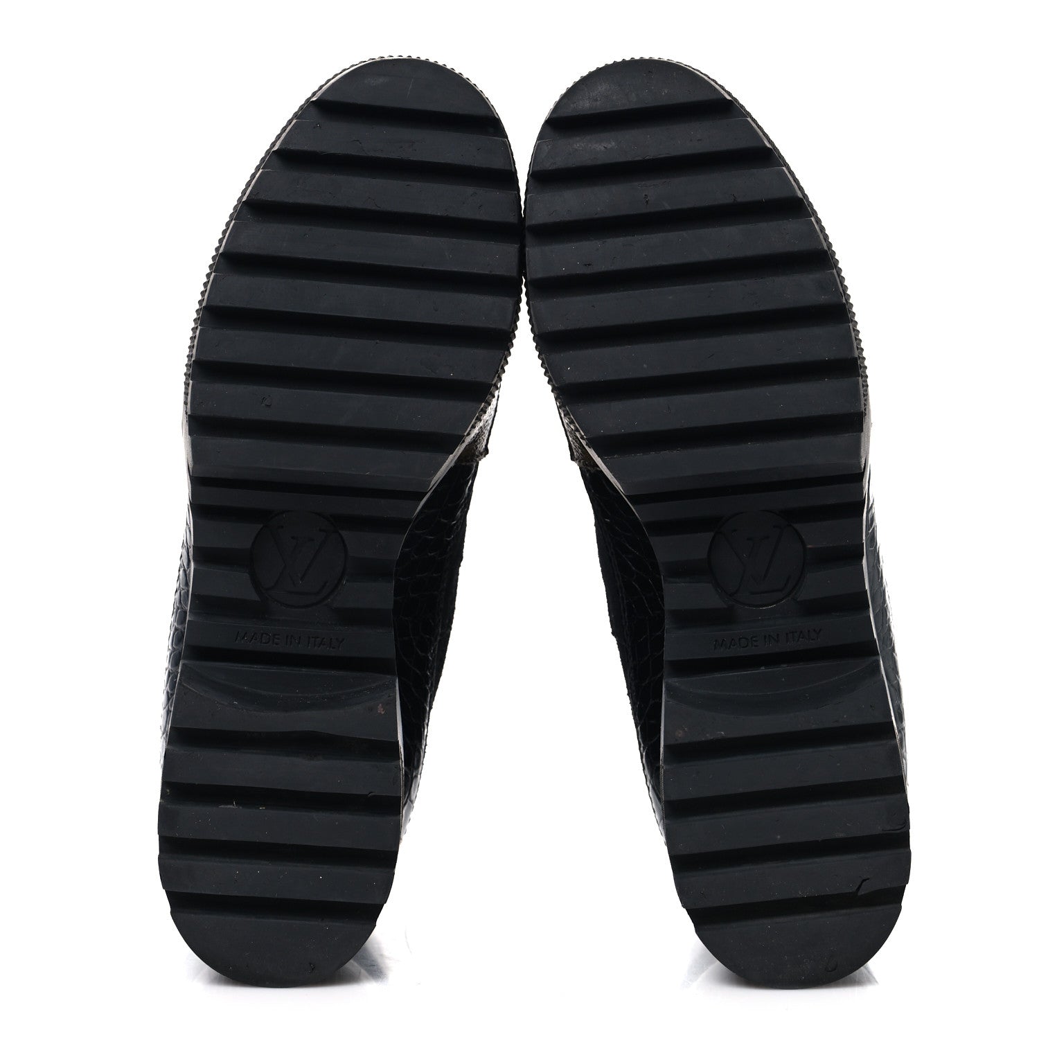 Louis Vuitton Suede Crocodile Embossed Calfskin Monogram Laureate Platform Desert Boots 36 Black 6 of 10