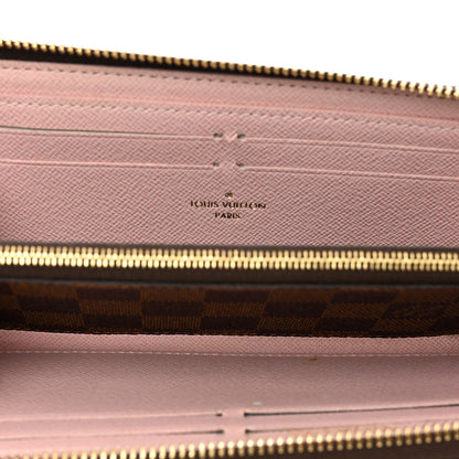 Louis Vuitton Damier Ebene Clemence Wallet Rose Ballerine 5 of 7