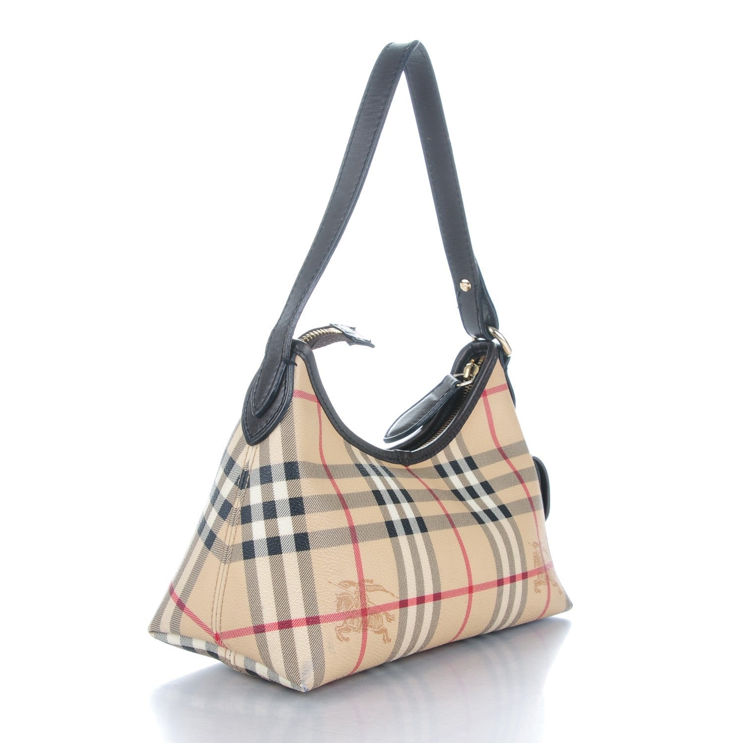 Burberry Haymarket Check Small Hobo Chocolate 3 of 8