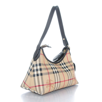 Burberry Haymarket Check Small Hobo Chocolate 3 of 8