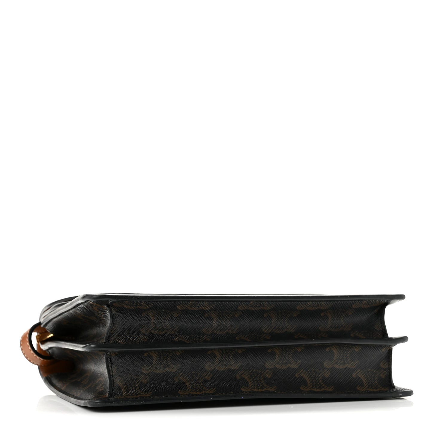 Triomphe Canvas Lambskin Wallet On Strap Tan