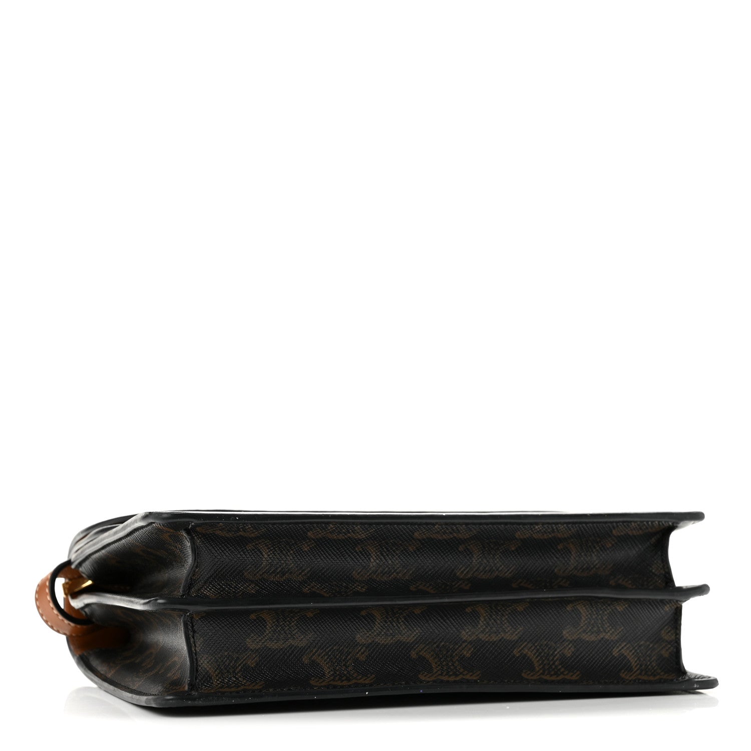 Celine Triomphe Canvas Lambskin Wallet On Strap Tan 3 of 13