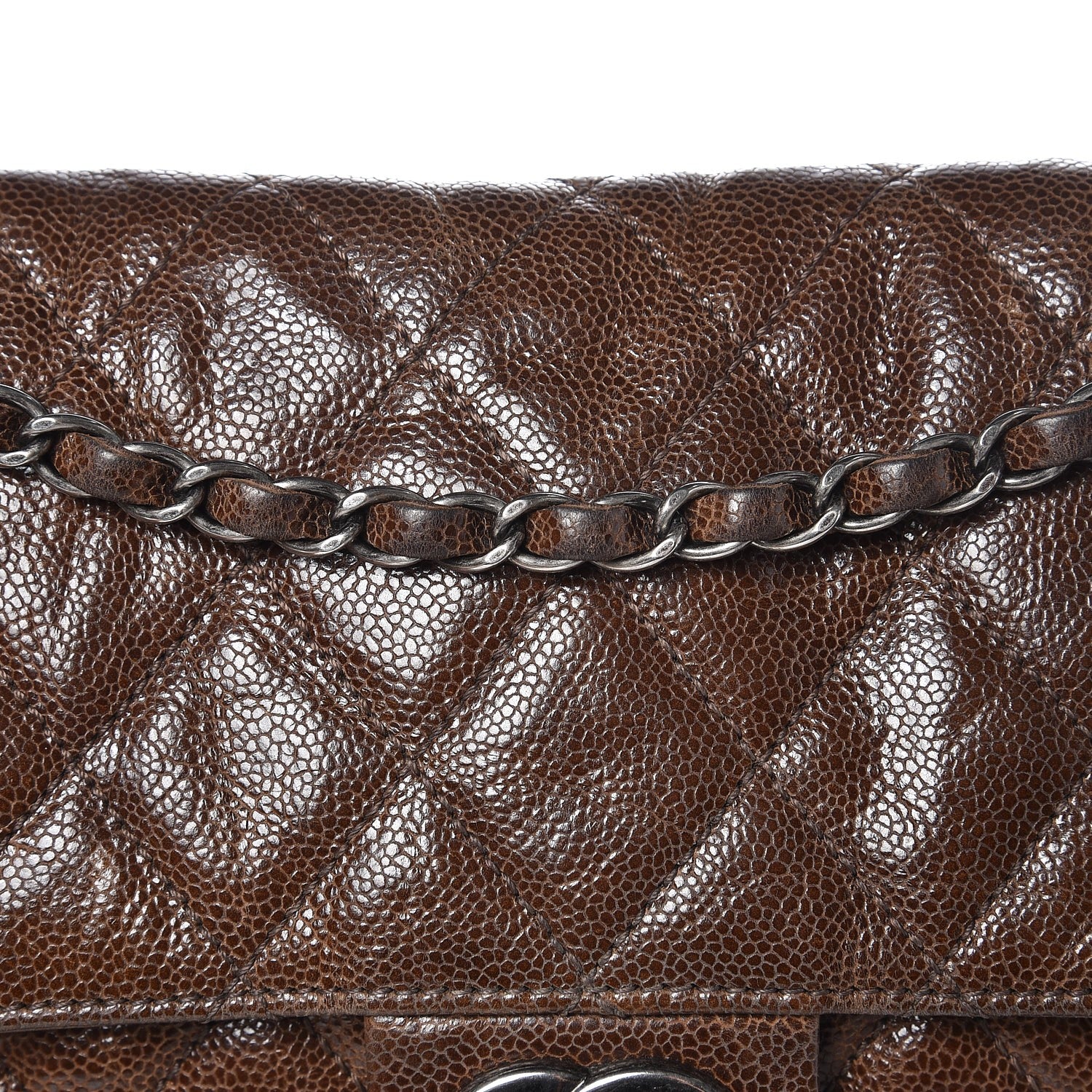 Chanel Crumpled Grained Calfskin Jumbo CC Crave Flap Beige 12 of 12