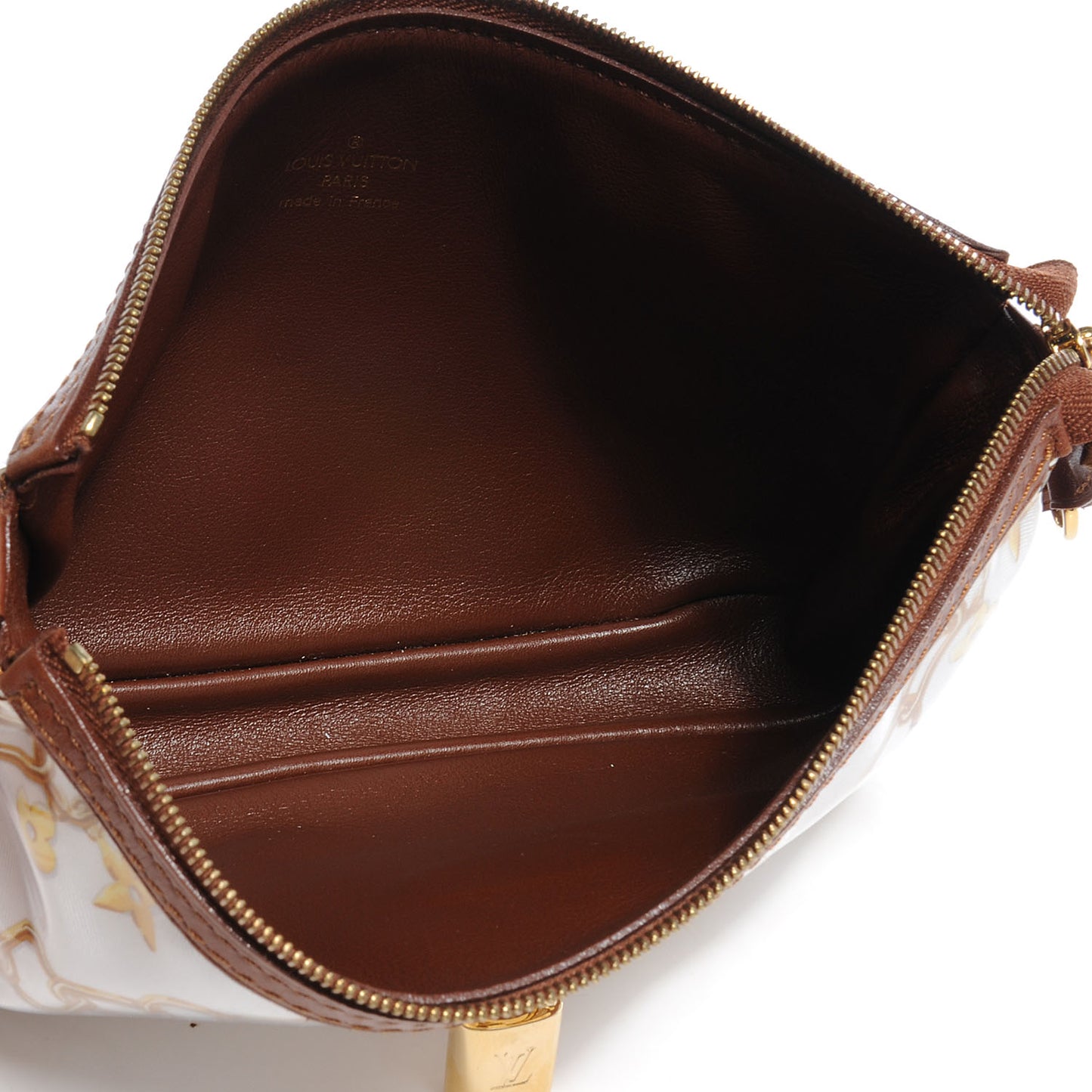 Monogram Charms Pochette Accessories Bag White