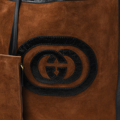 Gucci Suede Large Ophidia Vertical Shopping Tote Chestnut 10 of 10