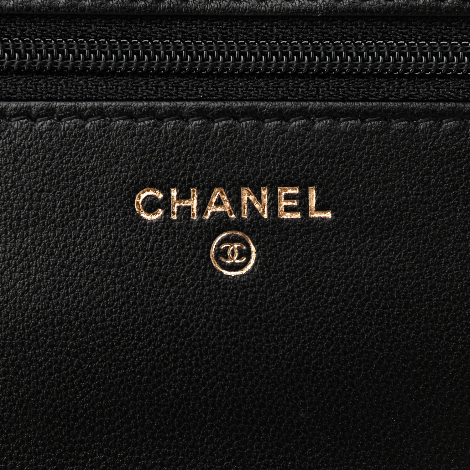 Chanel Lambskin Quilted CC Pearl Crush Wallet on Chain WOC Black 6 of 10