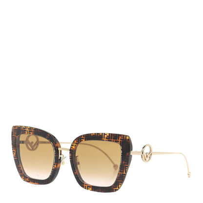 Fendi Acetate Metal F is Fendi FF Square Cat Eye Sunglasses FF 0424/F/S Havana 1 of 7
