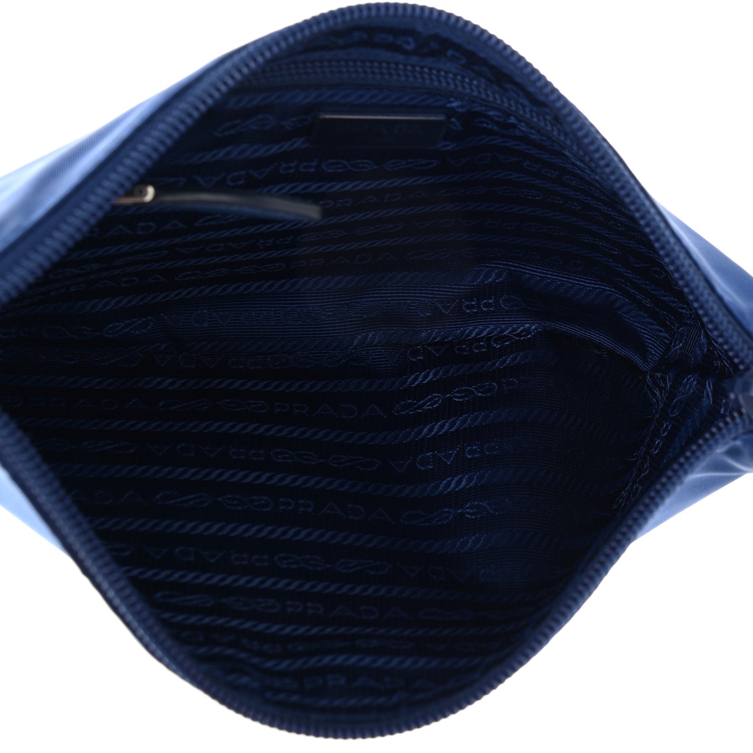 Prada Tessuto Nylon Saffiano Wristlet Bluette 5 of 8