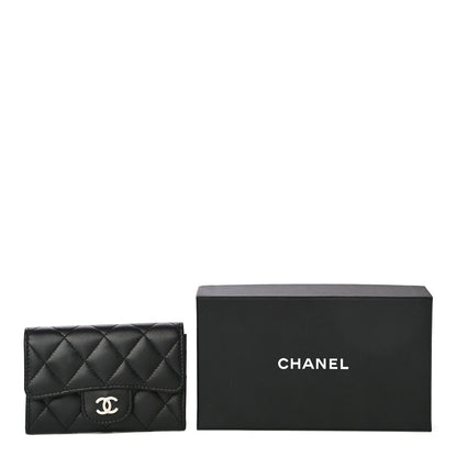 Chanel Lambskin Quilted Flap Card Holder Black 13 of 13