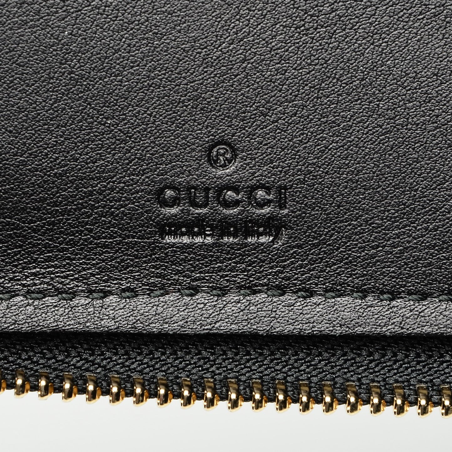 Guccissima Zip Around Travel Wallet Black