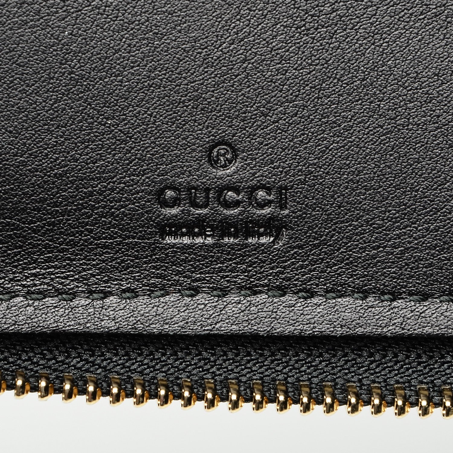Gucci Guccissima Zip Around Travel Wallet Black 6 of 6
