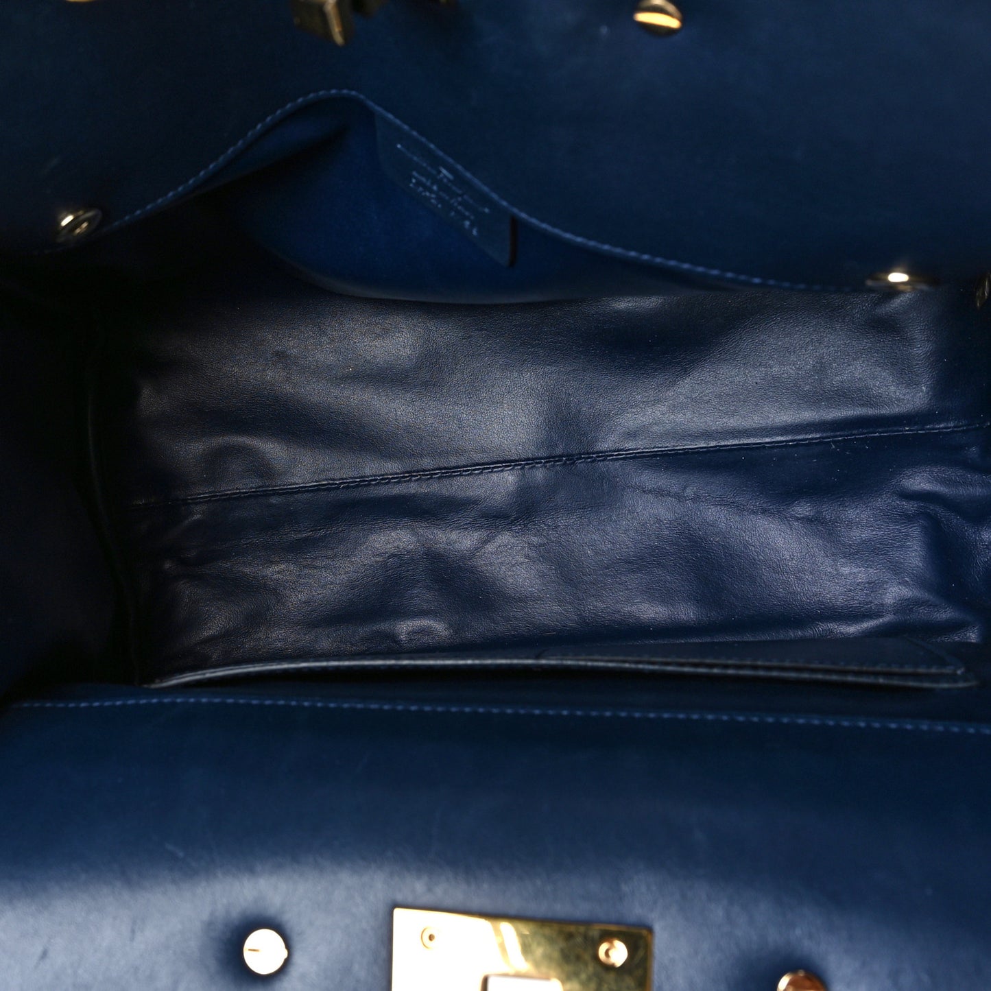 Calfskin Medium Studio Bag Navy