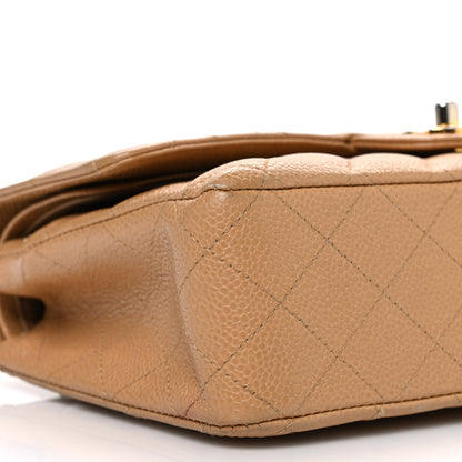 Chanel Caviar Quilted Medium Double Flap Beige 9 of 11