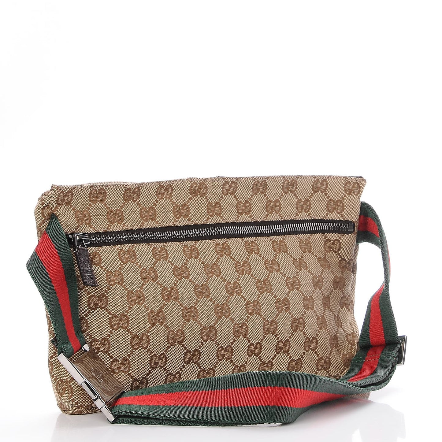 Monogram Web Belt Bag Dark Brown