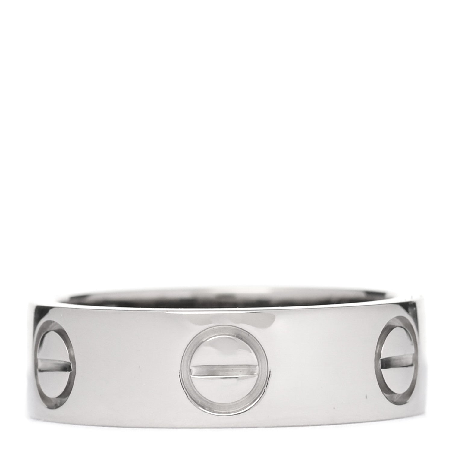Cartier 18K White Gold 5.5mm LOVE Ring 50 5.25 1 of 4