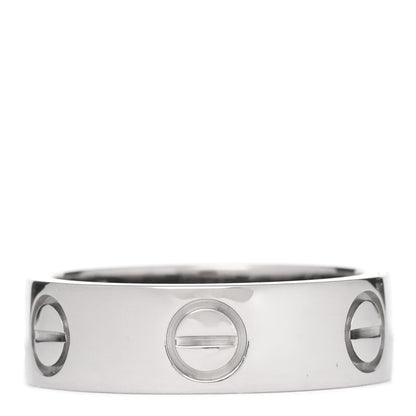 Cartier 18K White Gold 5.5mm LOVE Ring 50 5.25 1 of 4